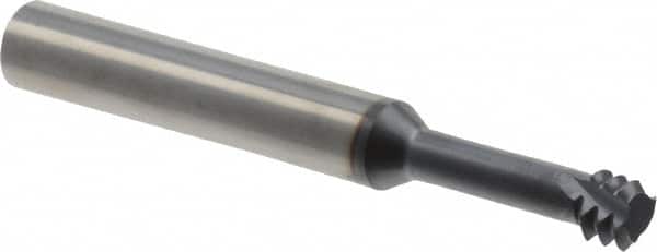 Iscar - 3/8-16 UNC, 0.264" Cutting Diam, 3 Flute, Solid Carbide Helical Flute Thread Mill - Internal Thread, 2-1/2" OAL, 5/16" Shank Diam - Exact Tooling