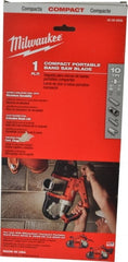 Milwaukee Tool - 2' 11-3/8" Long x 0.02" Thick, 10 Teeth per Inch, Portable Band Saw Blade - Bi-Metal Blade, High Speed Steel Teeth, Toothed Edge - Exact Tooling
