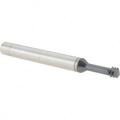 Iscar - 1/4-20 UNC, 0.187" Cutting Diam, 3 Flute, Solid Carbide Helical Flute Thread Mill - Internal Thread, 2-1/2" OAL, 1/4" Shank Diam - Exact Tooling