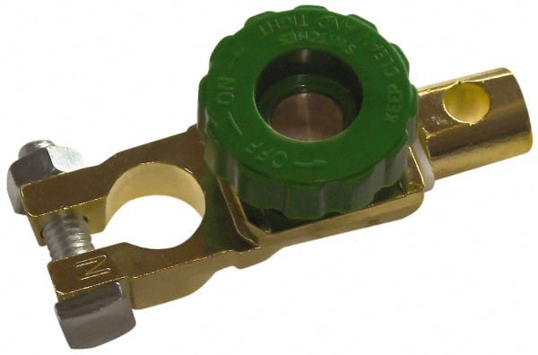 Battery Doctor - 1 Position, 12 Volt, 125 Continuous Amp, Top Mount Battery Switch - Battery Knife Switch Sequence, 1 Switch, Gold - Exact Tooling