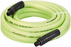 Legacy - 1/2" ID x 0.74" OD 25' Long Multipurpose Air Hose - MNPT x MNPT Ends, 300 Working psi, 140°, 3/8" Fitting, Green - Exact Tooling