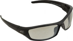 Edge Eyewear - Indoor/Outdoor Mirror Lenses, Framed Safety Glasses - Scratch Resistant, Black Nylon TR90 Frame, Size Universal, Wrap Around - Exact Tooling