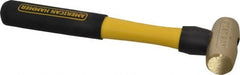 American Hammer - 1-1/2 Lb Head Nonmarring Mallet - 12" OAL, 11" Long Fiberglass Handle - Exact Tooling