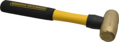 American Hammer - 2 Lb Head Nonmarring Mallet - 12" OAL, 11" Long Fiberglass Handle - Exact Tooling