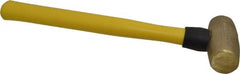 American Hammer - 3 Lb Head Nonmarring Mallet - 14-1/2" OAL, 13" Long Fiberglass Handle - Exact Tooling