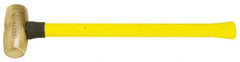 American Hammer - 5 Lb Head Nonsparking Hammer - 22" OAL, 20" Long Fiberglass Handle - Exact Tooling