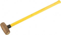 American Hammer - 8 Lb Head Nonsparking Hammer - 33" OAL, 30-1/2" Long Fiberglass Handle - Exact Tooling