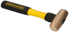 American Hammer - 2 Lb Head Nonsparking Mallet - 12" OAL, 11" Long Fiberglass Handle - Exact Tooling