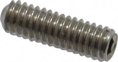 Value Collection - M2.5x0.45 Metric Coarse, 8mm OAL, Cup Point Set Screw - Grade 18-8 & Austenitic A2 Stainless Steel, 1.3mm Key - Exact Tooling