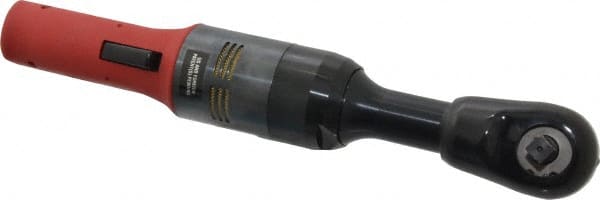 Chicago Pneumatic - 3/8" Drive, 190 RPM, 10 to 90 Ft/Lb Torque Ratchet Wrench - Inline Handle, 5 CFM, 90 psi, 1/4" NPTF Inlet - Exact Tooling