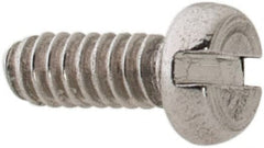 Value Collection - M1.6x0.35 Metric Coarse, 4mm Length Under Head Slotted Drive Machine Screw - Pan Head, Grade 18-8 & A2 Stainless Steel, Uncoated, Without Washer - Exact Tooling