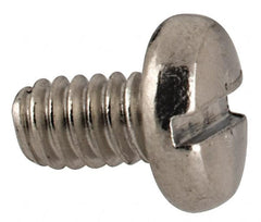 Value Collection - M2x0.40 Metric Coarse, 3mm Length Under Head Slotted Drive Machine Screw - Pan Head, Grade 18-8 & A2 Stainless Steel, Uncoated, Without Washer - Exact Tooling