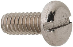 Value Collection - M2x0.40 Metric Coarse, 5mm Length Under Head Slotted Drive Machine Screw - Pan Head, Grade 18-8 & A2 Stainless Steel, Uncoated, Without Washer - Exact Tooling