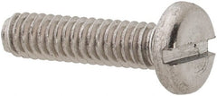 Value Collection - M2x0.40 Metric Coarse, 8mm Length Under Head Slotted Drive Machine Screw - Pan Head, Grade 18-8 & A2 Stainless Steel, Uncoated, Without Washer - Exact Tooling