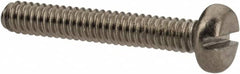 Value Collection - M2x0.40 Metric Coarse, 12mm Length Under Head Slotted Drive Machine Screw - Pan Head, Grade 18-8 & A2 Stainless Steel, Uncoated, Without Washer - Exact Tooling