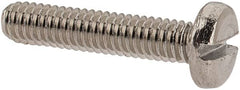 Value Collection - M2.5x0.45 Metric Coarse, 12mm Length Under Head Slotted Drive Machine Screw - Pan Head, Grade 18-8 & A2 Stainless Steel, Uncoated, Without Washer - Exact Tooling
