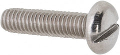 Value Collection - M3x0.50 Metric Coarse, 12mm Length Under Head Slotted Drive Machine Screw - Pan Head, Grade 18-8 & A2 Stainless Steel, Uncoated, Without Washer - Exact Tooling