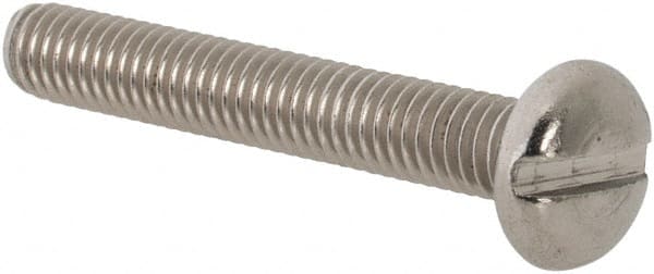 Value Collection - M3x0.50 Metric Coarse, 20mm Length Under Head Slotted Drive Machine Screw - Pan Head, Grade 18-8 & A2 Stainless Steel, Uncoated, Without Washer - Exact Tooling