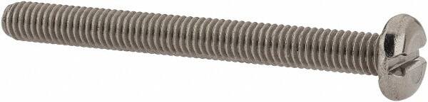 Value Collection - M3x0.50 Metric Coarse, 30mm Length Under Head Slotted Drive Machine Screw - Pan Head, Grade 18-8 & A2 Stainless Steel, Uncoated, Without Washer - Exact Tooling