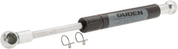 Value Collection - 0.24" Rod Diam, 0.59" Tube Diam, 40 Lb Capacity, Gas Spring - 7.5" Extended Length, 2" Stroke Length, Metal Socket, Black Nitride Piston - Exact Tooling
