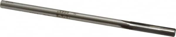 Made in USA - Letter M Carbide-Tipped 4 Flute Chucking Reamer - Straight Flute, 9/32" Straight Shank, 1-1/2" Flute Length, 6" OAL - Exact Tooling