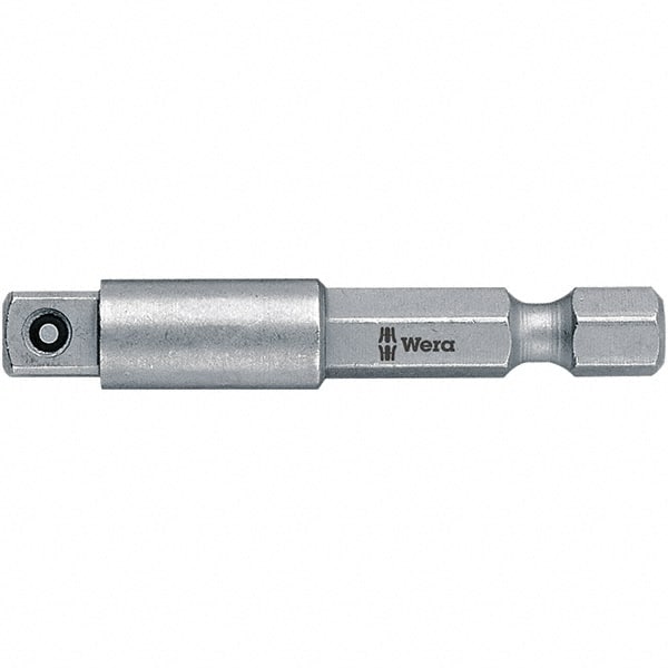 Wera - Socket Adapters & Universal Joints Type: Square-Drive to Hex Bit Adapter Male Size: 3/8 - Exact Tooling
