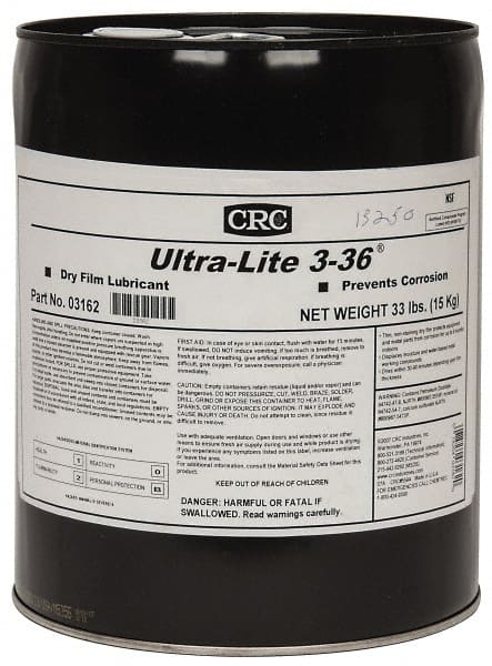 CRC - 5 Gal Pail Dry Film Lubricant - Amber, -40°F to 300°F, Food Grade - Exact Tooling