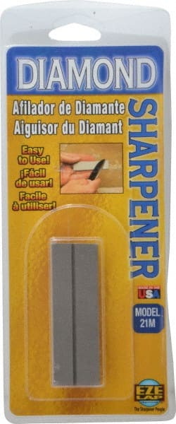 Eze Lap - 3" Long x 1" Wide x 1/4" Thick, Diam ond Sharpening Stone - Flat, 400 Grit, Medium Grade - Exact Tooling