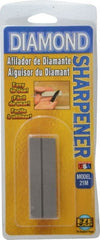 Eze Lap - 3" Long x 1" Wide x 1/4" Thick, Diam ond Sharpening Stone - Flat, 400 Grit, Medium Grade - Exact Tooling