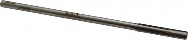Made in USA - 0.265" Carbide-Tipped 4 Flute Chucking Reamer - Straight Flute, 15/64" Straight Shank, 1-1/2" Flute Length, 6" OAL - Exact Tooling