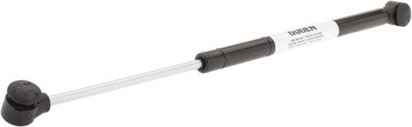 Made in USA - 0.24" Rod Diam, 0.59" Tube Diam, 50 Lb Capacity, Hydraulic Dampers - Compression, 15.02" Extended Length, 5" Stroke Length, Plastic Ball Socket, Chrome-Plated Piston - Exact Tooling