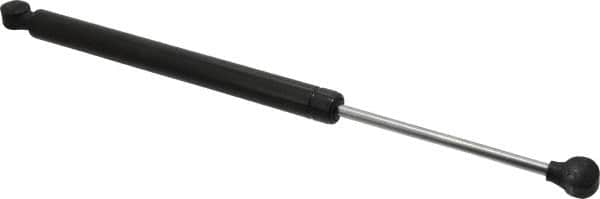 Made in USA - 0.32" Rod Diam, 0.87" Tube Diam, 100 Lb Capacity, Hydraulic Dampers - Extension, 17.01" Extended Length, 6" Stroke Length, Plastic Ball Socket, Chrome-Plated Piston - Exact Tooling