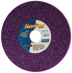 Norton - 7" Diam x 1-1/4" Hole x 1/2" Thick, G Hardness, 60 Grit Surface Grinding Wheel - Ceramic, Type 1, Medium Grade, 3,600 Max RPM, Vitrified Bond, No Recess - Exact Tooling