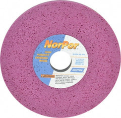 Norton - 7" Diam x 1-1/4" Hole x 1/2" Thick, H Hardness, 60 Grit Surface Grinding Wheel - Aluminum Oxide, Type 1, Medium Grade, 3,600 Max RPM, Vitrified Bond, No Recess - Exact Tooling