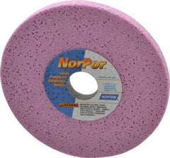 Norton - 7" Diam x 1-1/4" Hole x 1/2" Thick, H Hardness, 46 Grit Surface Grinding Wheel - Aluminum Oxide, Type 1, Coarse Grade, 3,600 Max RPM, Vitrified Bond, No Recess - Exact Tooling