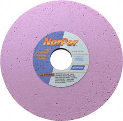Norton - 7" Diam x 1-1/4" Hole x 1/2" Thick, G Hardness, 60 Grit Surface Grinding Wheel - Aluminum Oxide, Type 1, Medium Grade, 3,600 Max RPM, Vitrified Bond, No Recess - Exact Tooling
