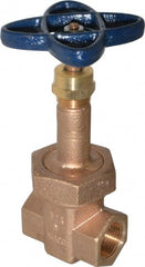 NIBCO - 3/4" Pipe, Class 200, Threaded Bronze Alloy Solid Wedge Rising Stem Gate Valve - 400 WOG, 200 WSP, Union Bonnet - Exact Tooling