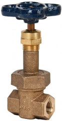 NIBCO - 1/4" Pipe, Class 300, Threaded Bronze Alloy Solid Wedge Rising Stem Gate Valve - 600 WOG, 300 WSP, Union Bonnet - Exact Tooling
