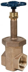 NIBCO - 2" Pipe, Class 300, Threaded Bronze Alloy Solid Wedge Rising Stem Gate Valve - 600 WOG, 300 WSP, Union Bonnet - Exact Tooling
