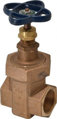 NIBCO - 1-1/4" Pipe, Class 300, Threaded Bronze Alloy Solid Wedge Stem Gate Valve - 600 WOG, 300 WSP, Union Bonnet - Exact Tooling