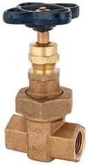 NIBCO - Class 300, Threaded Bronze Alloy Solid Wedge Stem Gate Valve with Stainless Steel Trim - 600 WOG, 300 WSP, Union Bonnet - Exact Tooling