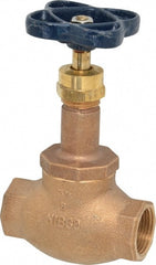NIBCO - 3/4" Pipe, Threaded Ends, Bronze Integral Globe Valve - Bronze Disc, Screw-In Bonnet, 200 psi WOG, 125 psi WSP, Class 125 - Exact Tooling