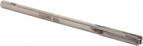 Made in USA - 0.315" Carbide-Tipped 4 Flute Chucking Reamer - Straight Flute, 9/32" Straight Shank, 1-1/2" Flute Length, 6" OAL - Exact Tooling