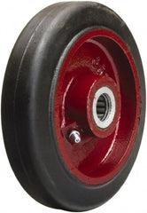 Hamilton - 6 Inch Diameter x 1-1/2 Inch Wide, Rubber on Cast Iron Caster Wheel - 280 Lb. Capacity, 1-3/4 Inch Hub Length, 1/2 Inch Axle Diameter, Straight Roller Bearing - Exact Tooling