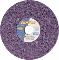 Norton - 8" Diam x 1-1/4" Hole x 1/2" Thick, G Hardness, 46 Grit Surface Grinding Wheel - Ceramic, Type 1, Coarse Grade, 3,600 Max RPM, Vitrified Bond, No Recess - Exact Tooling