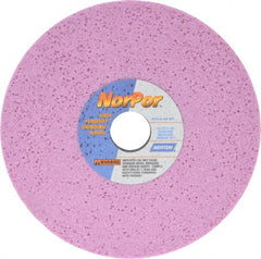 Norton - 8" Diam x 1-1/4" Hole x 1/2" Thick, H Hardness, 46 Grit Surface Grinding Wheel - Aluminum Oxide, Type 1, Coarse Grade, 3,600 Max RPM, Vitrified Bond, No Recess - Exact Tooling