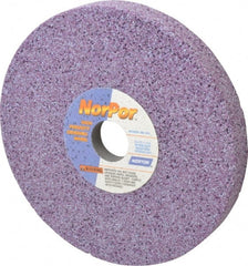 Norton - 8" Diam x 1-1/4" Hole x 1" Thick, G Hardness, 46 Grit Surface Grinding Wheel - Ceramic, Type 5, Coarse Grade, 3,600 Max RPM, Vitrified Bond, One-Side Recess - Exact Tooling