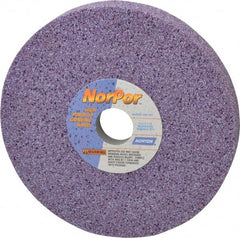 Norton - 8" Diam x 1-1/4" Hole x 1" Thick, H Hardness, 46 Grit Surface Grinding Wheel - Ceramic, Type 5, Coarse Grade, 3,600 Max RPM, Vitrified Bond, One-Side Recess - Exact Tooling