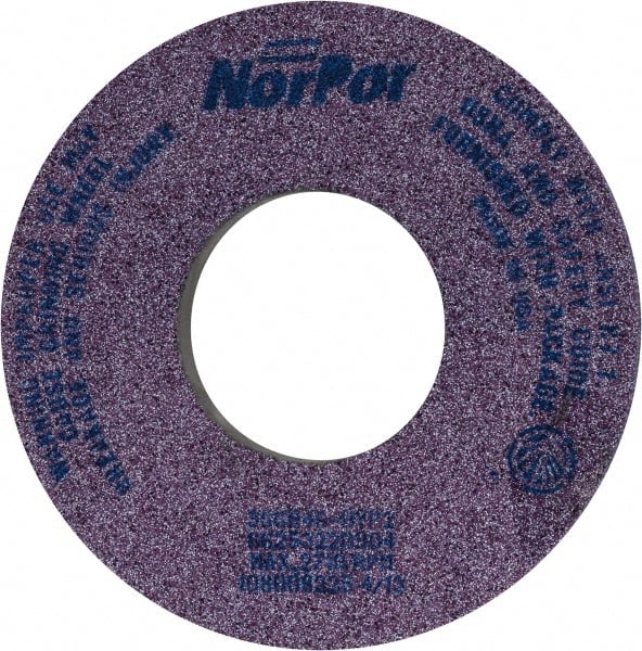 Norton - 12" Diam x 5" Hole x 1-1/2" Thick, H Hardness, 46 Grit Surface Grinding Wheel - Ceramic, Type 5, Coarse Grade, 2,710 Max RPM, Vitrified Bond, One-Side Recess - Exact Tooling