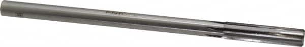 Made in USA - 0.473" Carbide-Tipped 6 Flute Chucking Reamer - Straight Flute, 7/16" Straight Shank, 2" Flute Length, 8" OAL - Exact Tooling